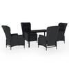 vidaXL Garden Dining Set Dark Gray