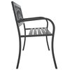 vidaXL Patio Bench Black 47.2" Steel