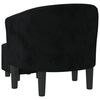 vidaXL Tub Chair Black Velvet (100% polyester), pinewood, plywood, plastic
