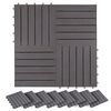 vidaXL Decking Tiles 30 pcs Gray Wash 11.8"x11.8" Solid Acacia Wood