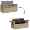 vidaXL Garden Sofa Set Beige and light grey PE rattan Medium