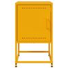 vidaXL Bedside Cabinet Set of 2 Mustard Yellow Steel Medium Storage