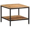 vidaXL Coffee Table Natural wood color Solid rough mango wood, Iron Medium