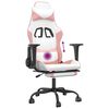 vidaXL Gaming Chair White and Pink 75% PVC, 5% cotton, 20% polyester