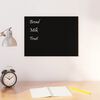 vidaXL Wall-mounted Magnetic Board Black 15.7"x11.8" Tempered Glass