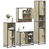 vidaXL Bathroom Furniture Set Sonoma oak Engineered wood, metal Medium