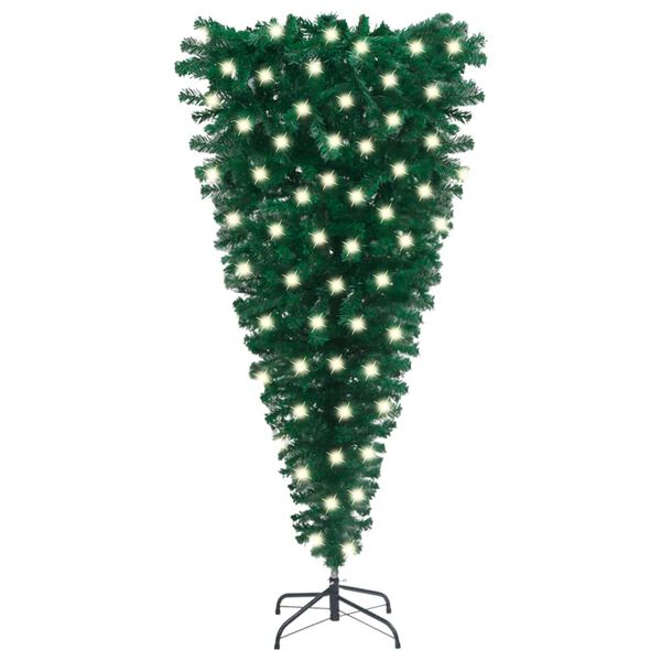 vidaXL Christmas Tree Green PVC, steel 47.2 in Adjustable Armrests