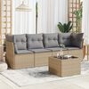 vidaXL Garden Sofa Set Beige, Light grey
