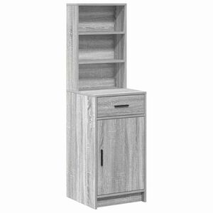 vidaXL Highboard Grey Sonoma 15.75 x 15.94 x 53.15 in Engineered Wood