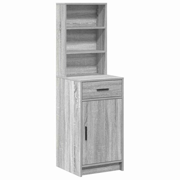 vidaXL Highboard Grey Sonoma 15.75 x 15.94 x 53.15 in Engineered Wood