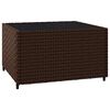 vidaXL Patio Lounge Set Brown with green cushions PE rattan