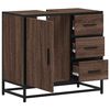 vidaXL Bathroom Sink Cabinet Brown Oak Engineered wood, Metal Medium
