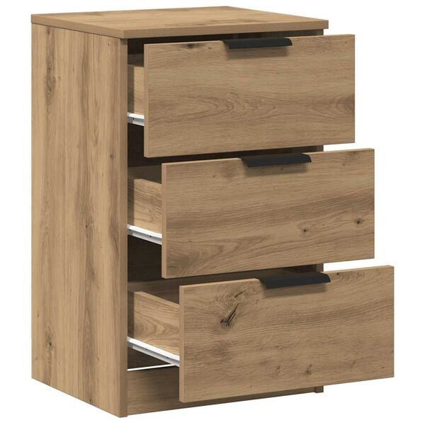 vidaXL Bedside Cabinet Artisan Oak Engineered Wood Standard