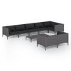 vidaXL Garden Lounge Set Dark Grey, Black