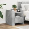 vidaXL Bedside Cabinet Concrete Grey Engineered Wood