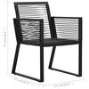 vidaXL 7 Piece Patio Dining Set PVC Rattan Black