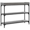 vidaXL Console Table Grey sonoma Engineered wood, metal Narrow