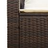 vidaXL 5 Piece Patio Sofa Set with Cushions Stackable Brown Poly Rattan