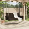 vidaXL Swing Bench Brown PE rattan, powder-coated steel Standard