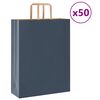 vidaXL Paper Bags 50 pcs with Handles Blue 32x12x42 cm
