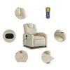 vidaXL Massage Recliner Chair Cream Faux leather, metal, plywood