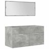 vidaXL Bathroom Furniture Set Concrete Grey, White