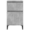 vidaXL Bedside Cabinet Set of 2 Concrete grey Engineered wood, metal