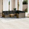 vidaXL Garden Sofa Set Grey