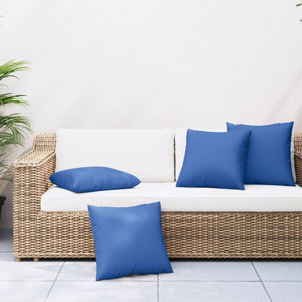 vidaXL Sofa Cushion Set of 4 Royal Blue 100% Polyester 19.7 x 19.7 in