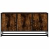 vidaXL TV Cabinet Smoked oak Engineered wood and metal 39.4x13.8x19.7 in