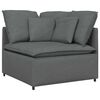 vidaXL Modular Sofa with Cushions Fabric Dark Gray