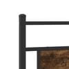 vidaXL Bed Frame Smoked Oak Steel 79 x 79 in Bed Frame Rectangular