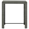 vidaXL Garden Bar Set Gray PE rattan Medium Footrest Garden Bar Set