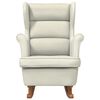 vidaXL Rocking Chair Wingback Cream Velvet and Solid Wood