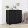 vidaXL Sideboard Black Oak 31.50 x 15.75 x 29.53 in Engineered Wood