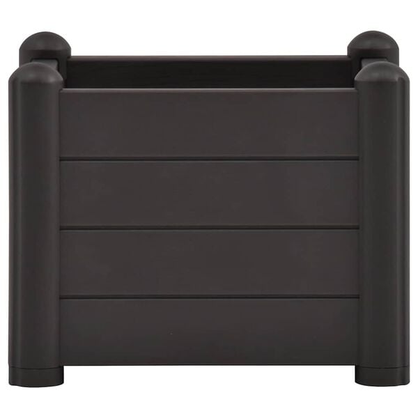 vidaXL Raised Bed Anthracite Polypropylene 16.9 x 16.9 x 13.8 in