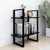 vidaXL Book Cabinet Black Engineered Wood Medium Book Cabinet