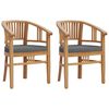 vidaXL Patio Dining Set Set of 2 Teak wood Solid teak wood Small