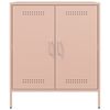 vidaXL Sideboard Pink Steel Medium Sideboard Rectangular Industrial