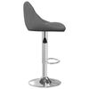 vidaXL Bar Stool Set of 2 Dark Grey Velvet (100% polyester), chromed steel