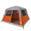 vidaXL Family Tent Cabin 6-Person Orange Waterproof