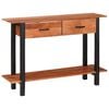 vidaXL Console Table Brown and Black 43.31 x 11.81 x 29.53 in