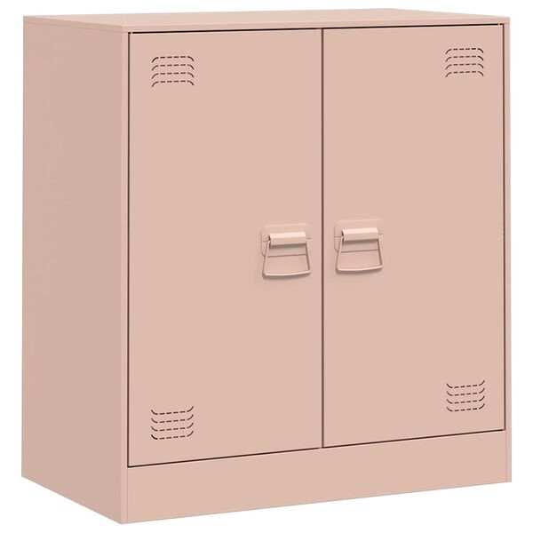 vidaXL Sideboard Pink Cold-rolled steel Medium Sideboard Rectangular