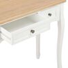 vidaXL Dressing Table White and Brown MDF and Pinewood Compact