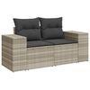 vidaXL Garden Sofa Set Light Gray Poly Rattan Large Modular