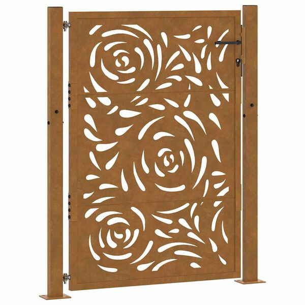 vidaXL Garden Gate 39.4x49.2" Weathering Steel Flame Design