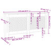 vidaXL Radiator Cover Black 67.7"x7.5"x32.1" MDF