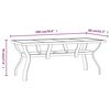 vidaXL Garden Table Brown and Black Powder-Coated Steel, Tempered Glass