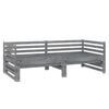 vidaXL Day Bed Grey Solid Pinewood 2x