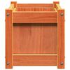 vidaXL Garden Planter Wax brown Solid pine wood Medium Decorative Inlays